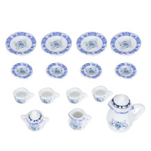 1:12 poppenhuis keuken 15delig porselein theeservies