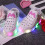 Kinder LED-Leder-Schuhe mit Kristallweiß 21 5