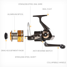Carbon Fiber Telescopic Fishing Rod with Spinning Reel Full Kit