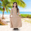 TH615 Mädchen-Langes Kleid mit Ärmeln Khaki 100cm 4