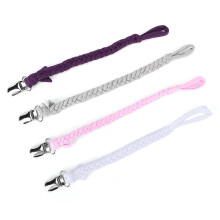 4PCS DIY Baby Pacifier Clip Chain Stainless Steel Anti Lost
