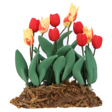 1:12 Miniatur-Dollhouse Blume Tulpe Garten Deko-Zubehör