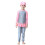 Kinder-Mädchen Langarm Badeanzug-Set 2-teilig Grau 90cm 1