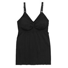 Maternity Nursing Tank Top Seamless Cotton Breastfeeding Bra Black XL