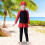 2x Kinderlangarm-Badeanzug-Set Schwarz 80cm 4