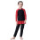 Kinder-Mädchen Langarm Badeanzug-Set 2-teilig Schwarz 90cm 3