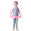 Kinder-Mädchen Langarm Badeanzug-Set 2-teilig Grau 90cm 3