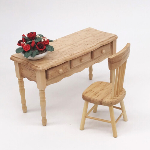 Holztisch Mini Möbel für 1:12 Puppenhaus 2
