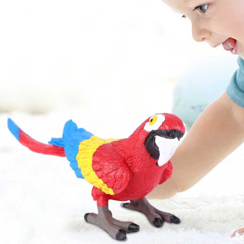 Rode Papegaai Figuur Vogelmodel Educatief Speelgoed 1