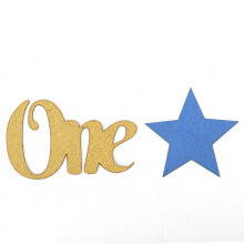 100PCS Romantic Birthday Proposal Decor Pentagram Letters Blue Star