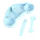 3-teiliges Weizenstroh-Kinderbesteck-Set Blau 1