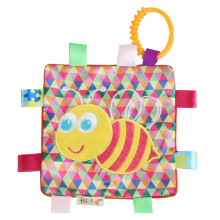 Baby-Schlucktuch mit Kaukranz Bienen-Motiv