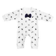 Baby Long Sleeve Print Jumpsuit O-neck Bowknot (CP002, 80cm)