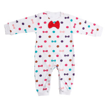 Baby Langarm-Strampler mit Druck und Schleife (CP001, 73cm)
