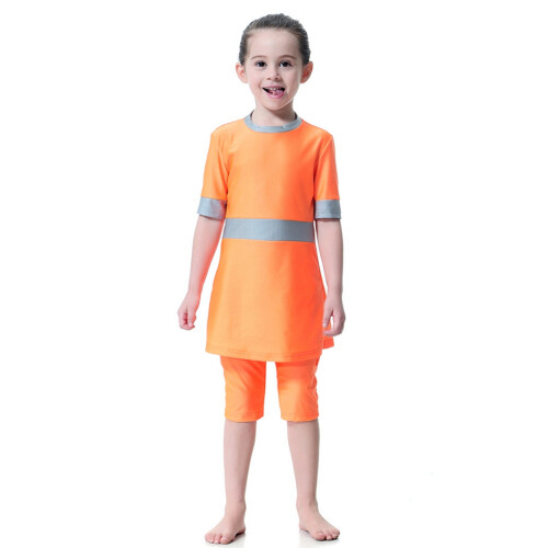 Hui Mädchen Badeanzug Split Suit Orange 90cm 2