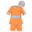 Hui Mädchen Badeanzug Split Suit Orange 90cm 5