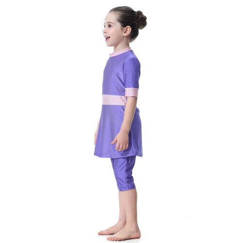 Hui Mädchen Badeanzug Konservativ Lila 90cm 1
