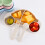 3Pcs Wheat Straw Kids Cutlery Set Khaki 4