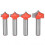 4pcs Woodworking Router Bits Set 8 Shank Sharpennosed Engraving Machines Milling Cutter 1