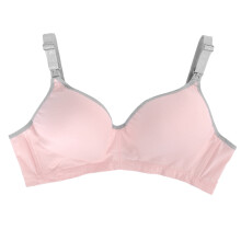 Women Soft Nursing Bralette Anti Sagging (Shrimp Red 80)