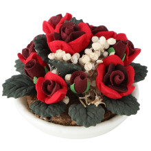 1:12 Miniatur-Bonsai-Rose-Garten-Deko
