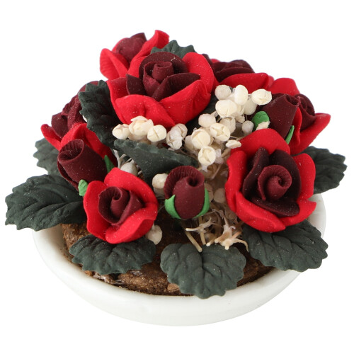 1:12 Miniatur-Bonsai-Rose-Garten-Deko