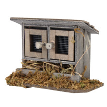 Mini-Hühnerstall 1:12 für Puppenhaus