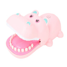 Tragbares Cartoon-Nackthippo-Biss-Finger-Spielzeug Pink