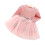 Kinder-Kleid Langarm Rosa 90 1