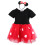 Kinder Kleid Kurzarm Einteiler mit Haarzubehör (Rot 70) 1