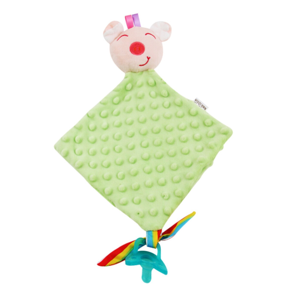 Baby Soft Absorbent Saliva Towel Teether Toy(Green) Green