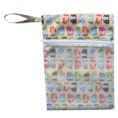 Tragbare wasserdichte Windel-Tasche Gelbe Eule