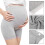 Frauen Hohe Taille Maternity Shorts Elastisch Grau L 4