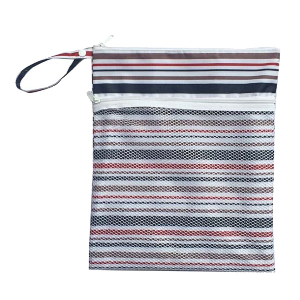 Portable Waterproof Baby Diaper Storage Bag (Stripe)