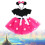 Kinder Kleid Kurzarm Einteiler mit Haarzubehör (Violett 80) 4