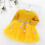 Baby-Mädchen Kleid Langarm Gelb 100 2