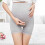 Frauen Hohe Taille Maternity Shorts Elastisch Grau L 5