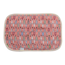 Babywasserte Baumwollwindelauflage 3 Schichten (Rosa Fisch)