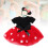 Kinder Kleid Kurzarm Einteiler mit Haarzubehör (Rot 70) 5