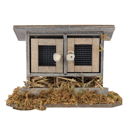 Mini-Hühnerstall 1:12 für Puppenhaus 1