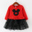 Kinder-Spitzenkleid Langarm Cartoon (Rot 100) 4