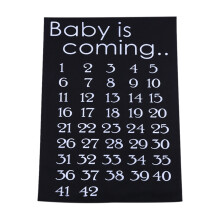 Aftelstickers Geboorte Baby Kleed (Zwart)