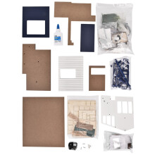 DIY Houten Villa met Zwembad Samenstel Poppenhuis Kit
