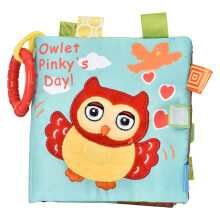 Baby Soft Cloth Story Book Rattles Toy Early Learning (Owl)