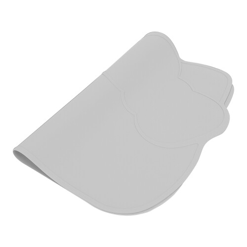 Kids Foldable Waterproof Silicone Placemat Gray 2