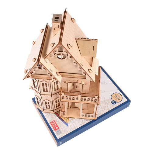 3D Wooden Villa Puzzle Educational Model