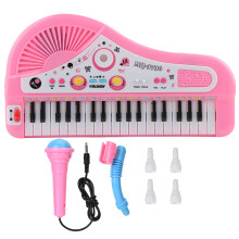 37-Key Electric Piano with Mic Kids Toy (Pink)