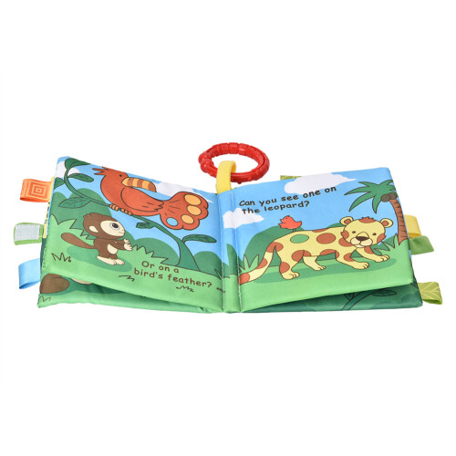 Baby-Stoffbuch mit Rassel & Lernspiel (Affe) 1