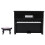 Puppenhaus Mini-Klavier mit Hocker Schwarz 3
