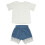 Baby Mädchen Spitzenoberteil Jeansshorts Set Sommer 1